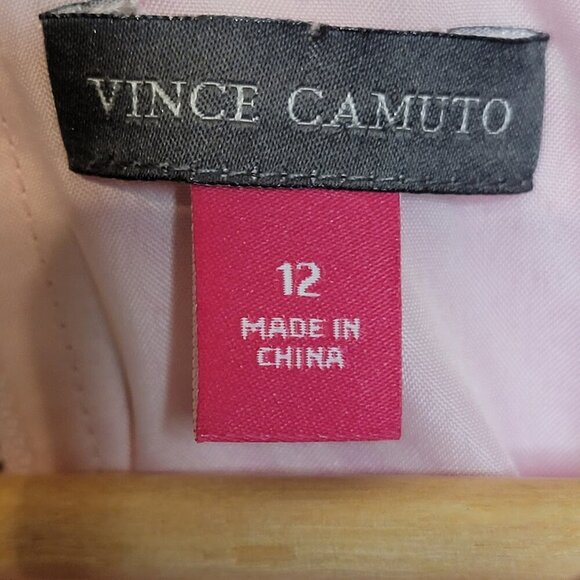 Vince Camuto Pink Chevron Ombre Shift Dress Size 12 | Sleeveless Work to Weekend - Picture 8 of 9